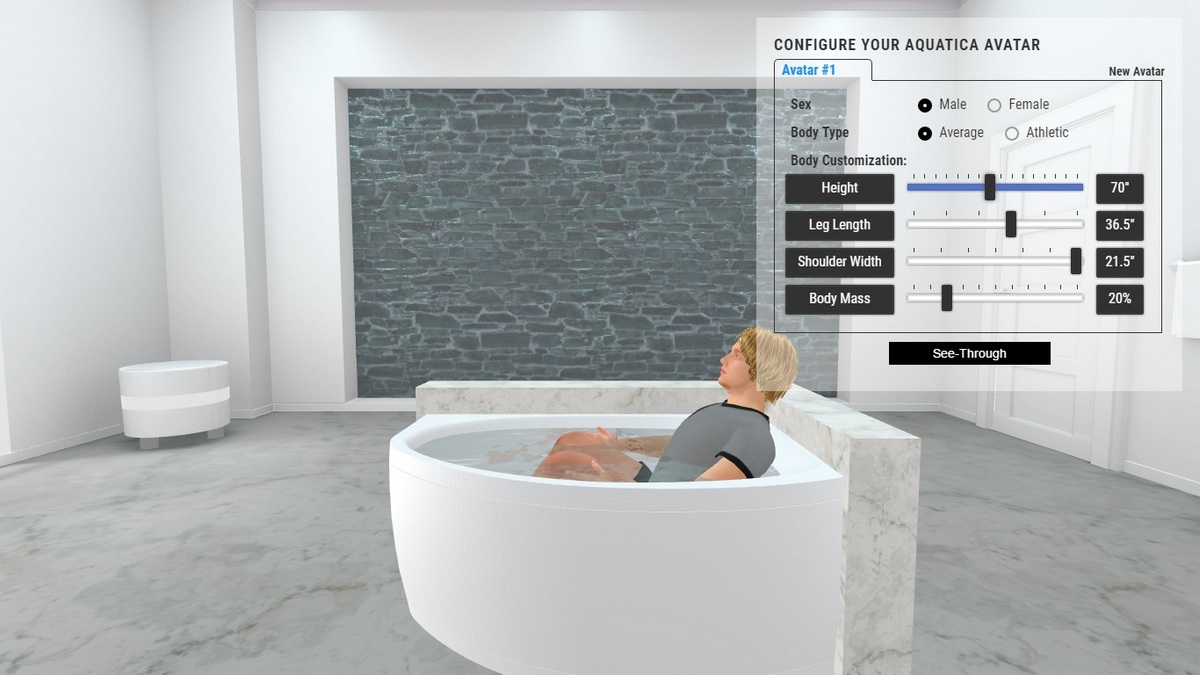 Anette A Bathtub 3D Body Position
